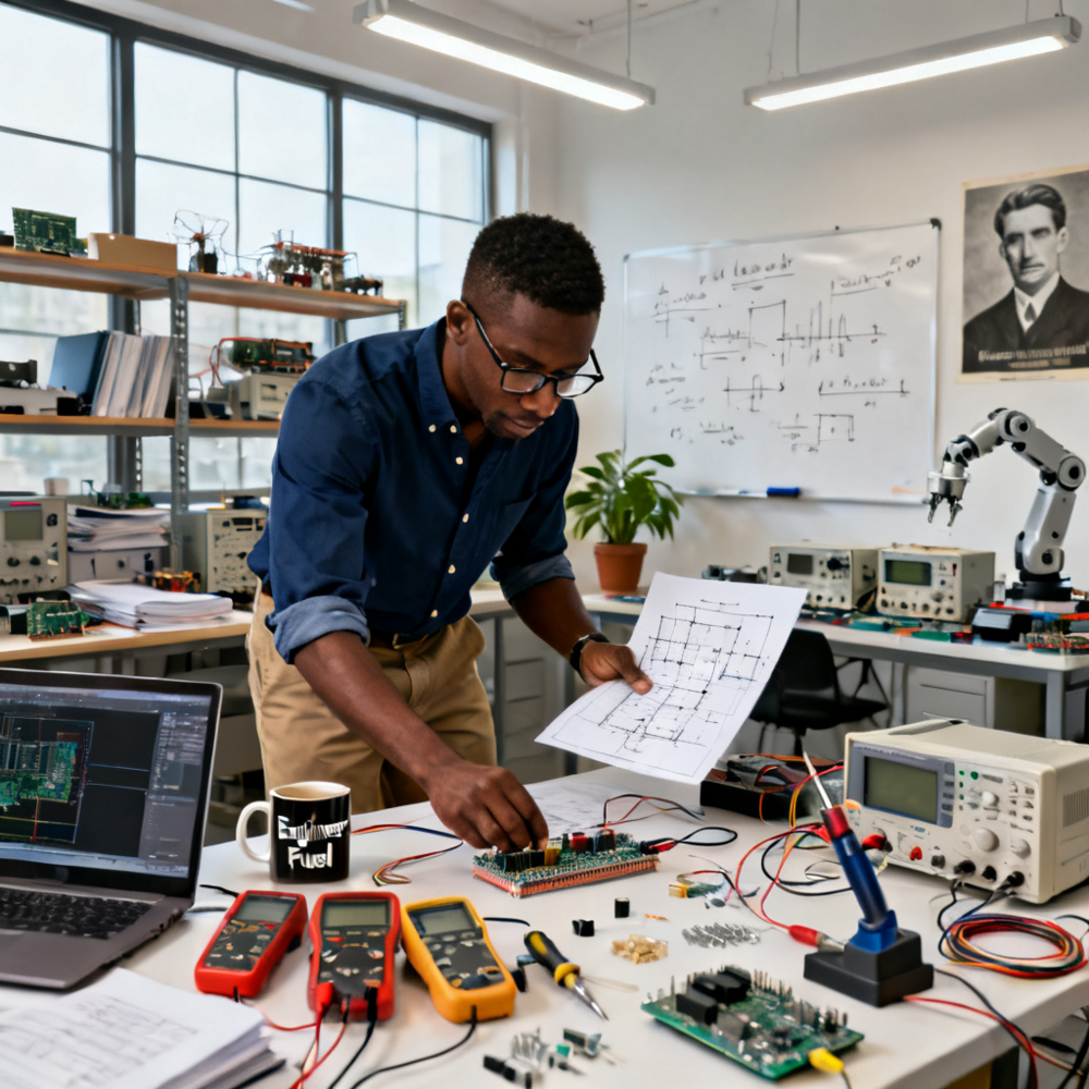 Licensed electrician working with wiring